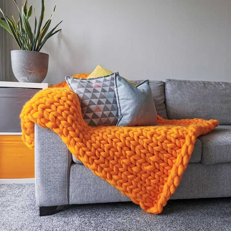 Giant Knit Blanket Off The Wool